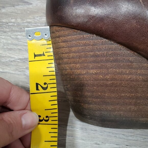 Kork Ease Women's Natalya Wedge Ankle Boots Leather Side Zip Round Toe Brown 8M - Picture 9 of 14